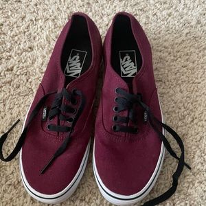 Maroon vans